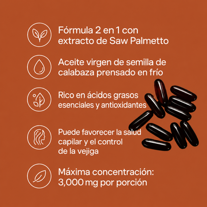 Menos caída del cabello y mayor comodidad de la vejiga en tres semanas